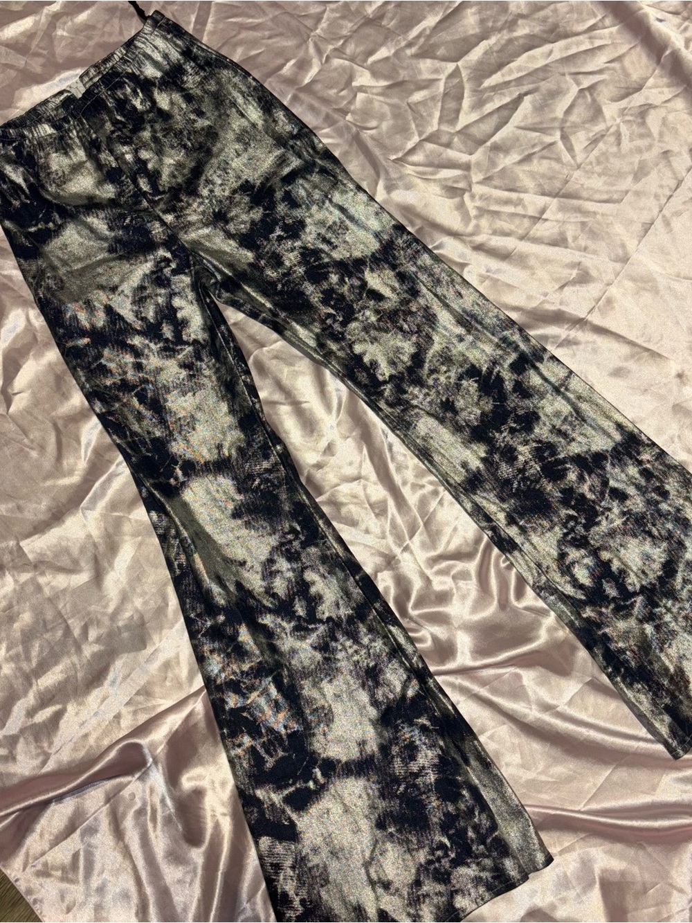 Vintage Hollywood Babe Rockstar Flare Metallic Pants